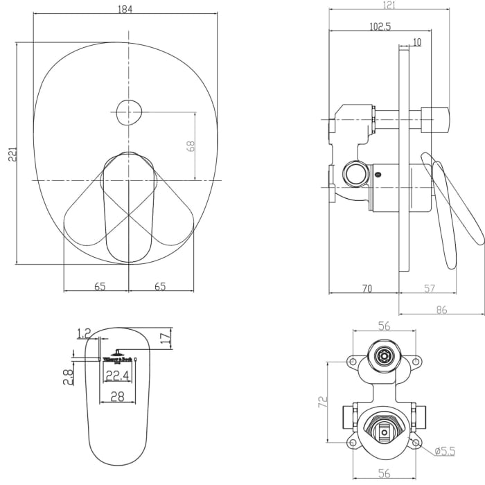 Villeroy & Boch Antao Unterputz-Einhebel-Armatur