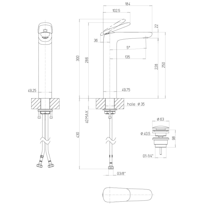 Villeroy & Boch Antao Einhebel-Waschtischarmatur erhöht