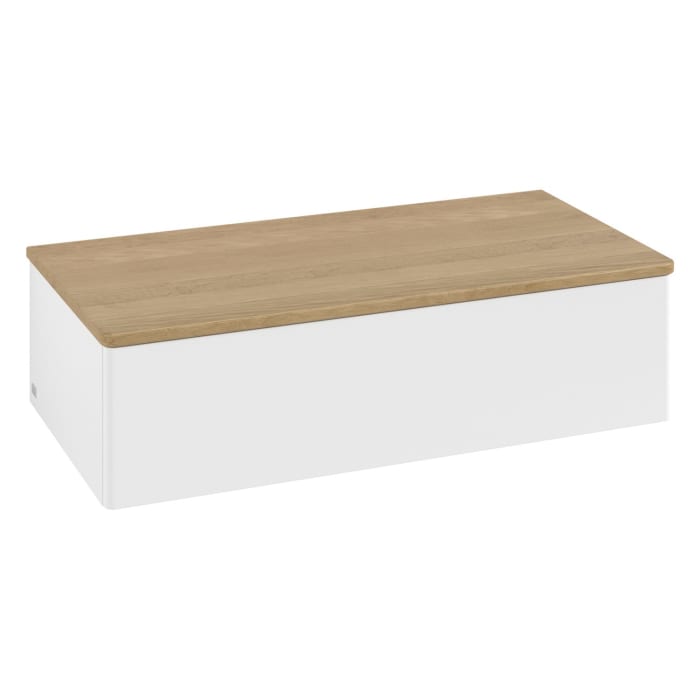 Villeroy & Boch Antao Sideboard 100 x 50 cm, 1 Auszug, Front ohne Struktur, mit LED-Licht