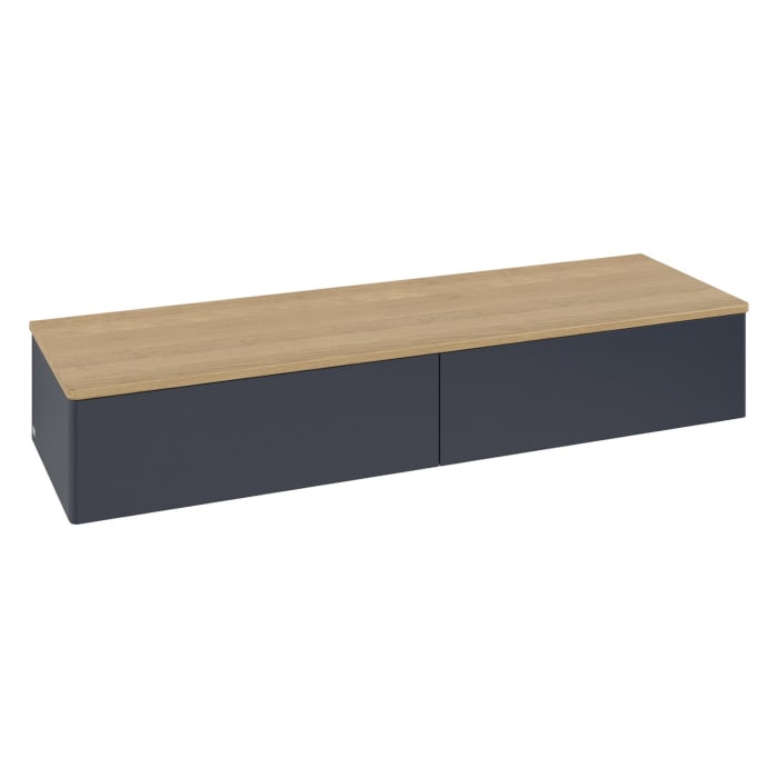 Villeroy & Boch Antao Sideboard 160 x 50 cm, 2 Auszüge, Fronten ohne Struktur, mit LED-Licht