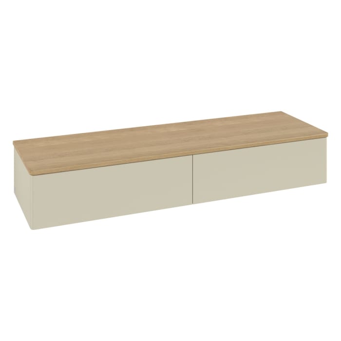 Villeroy & Boch Antao Sideboard 160 x 50 cm, 2 Auszüge, Fronten ohne Struktur, mit LED-Licht