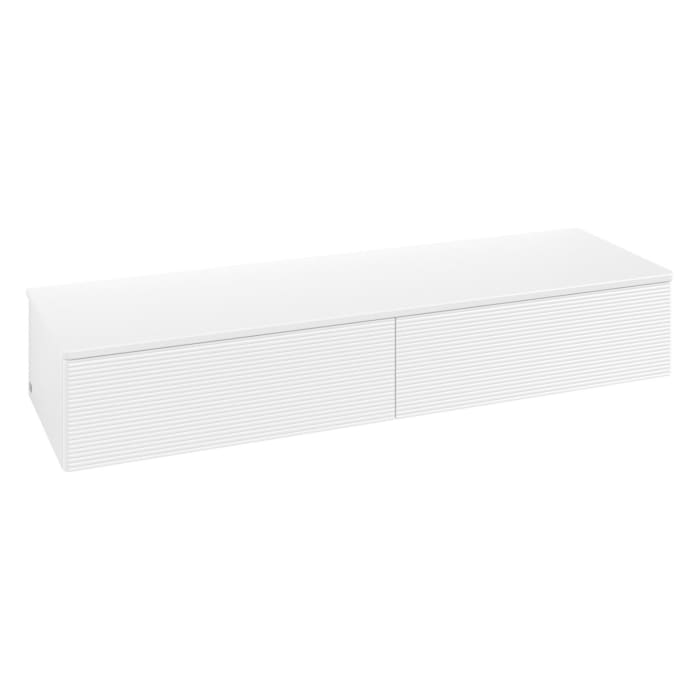 Villeroy & Boch Antao Sideboard 160 x 50 cm, 2 Auszüge, Fronten mit Struktur, mit LED-Licht