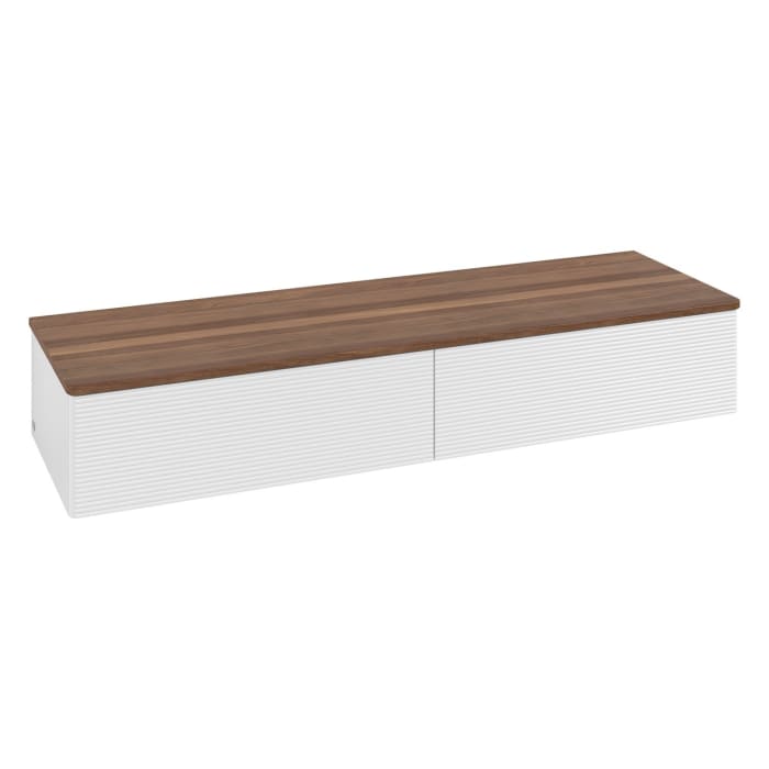 Villeroy & Boch Antao Sideboard 160 x 50 cm, 2 Auszüge, Fronten mit Struktur, mit LED-Licht