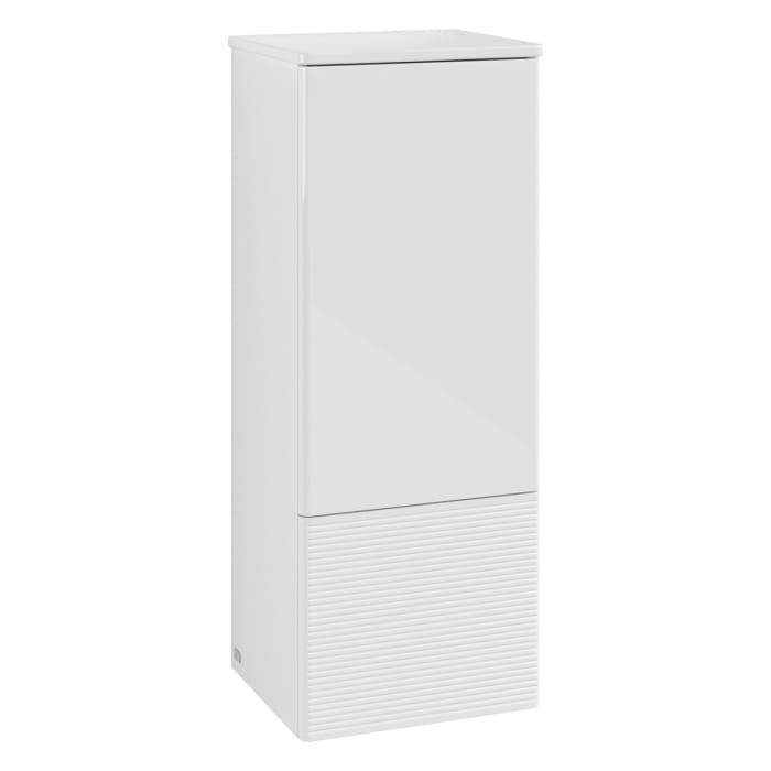 Villeroy & Boch Antao Mittelschrank 41,4 x 103,9 cm, 1 Tür rechts, Fronten mit Struktur, mit LED-Licht