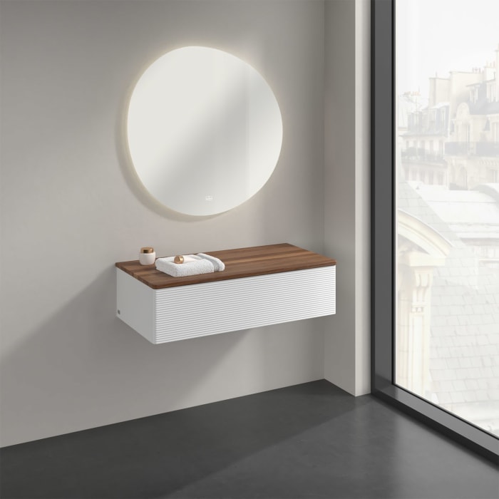 Villeroy & Boch Antao Sideboard 100 x 50 cm, 1 Auszug, Front mit Struktur