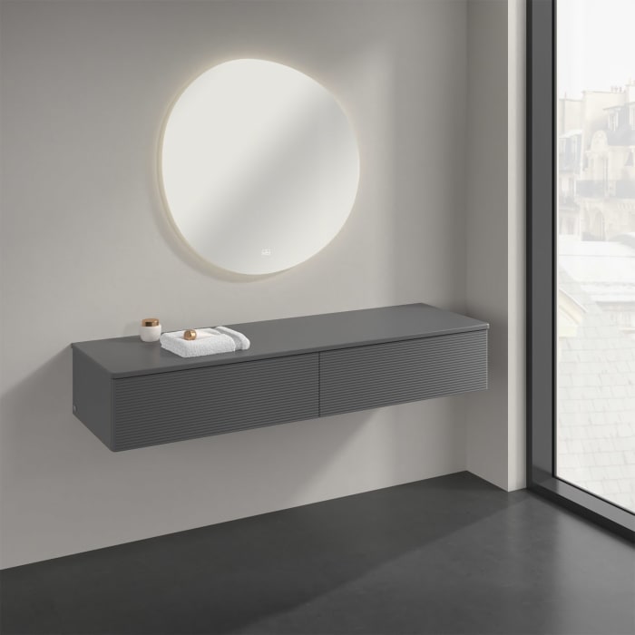 Villeroy & Boch Antao Sideboard 160 x 50 cm, 2 Auszüge, Front mit Struktur