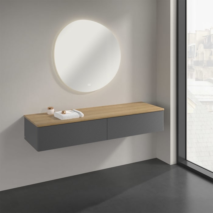 Villeroy & Boch Antao Sideboard 160 x 50 cm, 2 Auszüge, Front mit Struktur