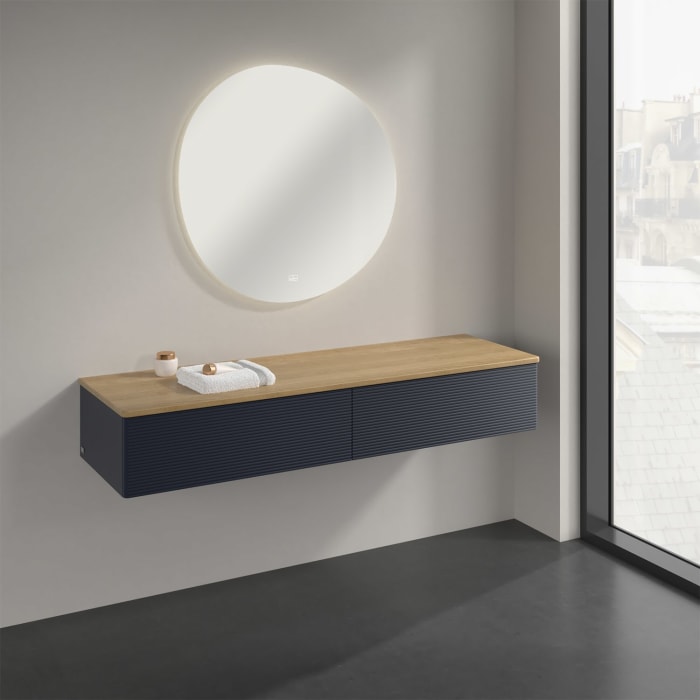 Villeroy & Boch Antao Sideboard 160 x 50 cm, 2 Auszüge, Front mit Struktur