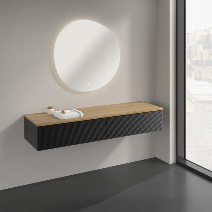 Villeroy & Boch Antao Sideboard 160 x 50 cm, 2 Auszüge, Front mit Struktur