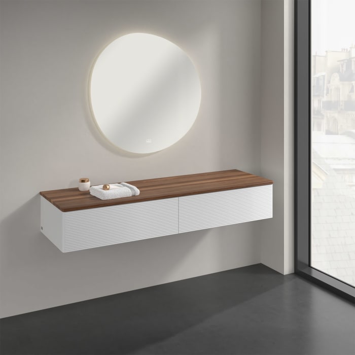 Villeroy & Boch Antao Sideboard 160 x 50 cm, 2 Auszüge, Front mit Struktur