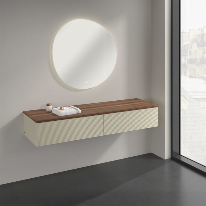 Villeroy & Boch Antao Sideboard 160 x 50 cm, 2 Auszüge, Front mit Struktur