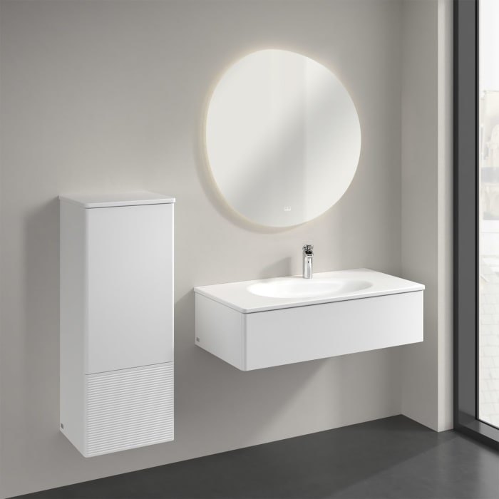 Villeroy & Boch Antao Mittelschrank 41,4 x 103,9 cm, 1 Tür links, Fronten mit Struktur