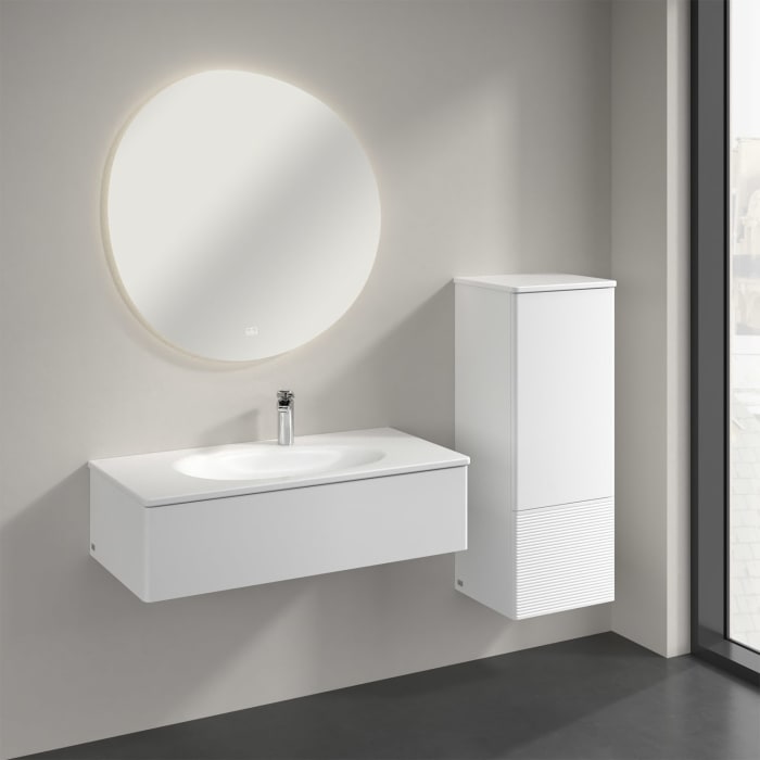 Villeroy & Boch Antao Mittelschrank 41,4 x 103,9 cm, 1 Tür rechts, Fronten mit Struktur