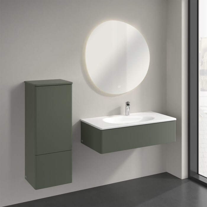 Villeroy & Boch Antao Mittelschrank 41,4 x 103,9 cm, 1 Tür links, Fronten ohne Struktur, mit LED-Licht