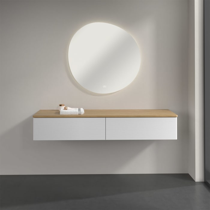 Villeroy & Boch Antao Sideboard 160 x 50 cm, 2 Auszüge, Front mit Struktur