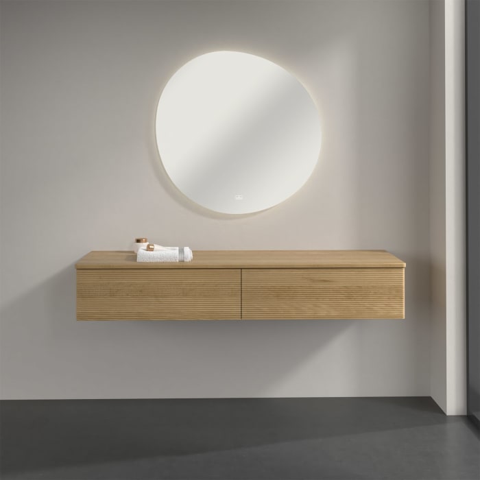 Villeroy & Boch Antao Sideboard 160 x 50 cm, 2 Auszüge, Front mit Struktur