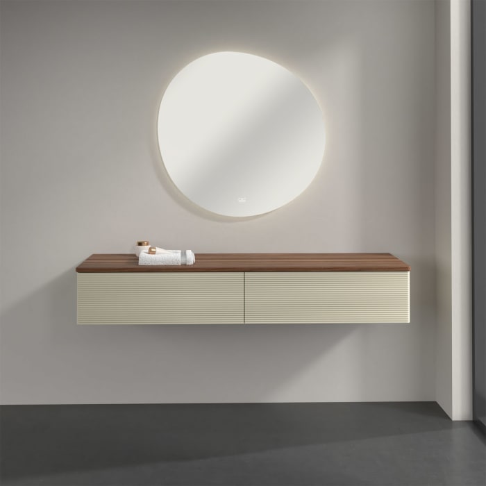 Villeroy & Boch Antao Sideboard 160 x 50 cm, 2 Auszüge, Front mit Struktur