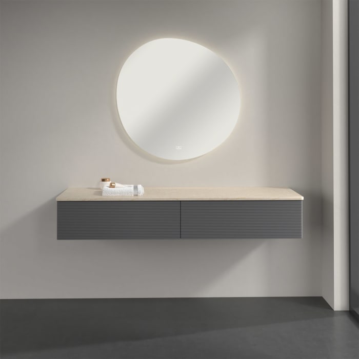 Villeroy & Boch Antao Sideboard 160 x 50 cm, 2 Auszüge, Front mit Struktur