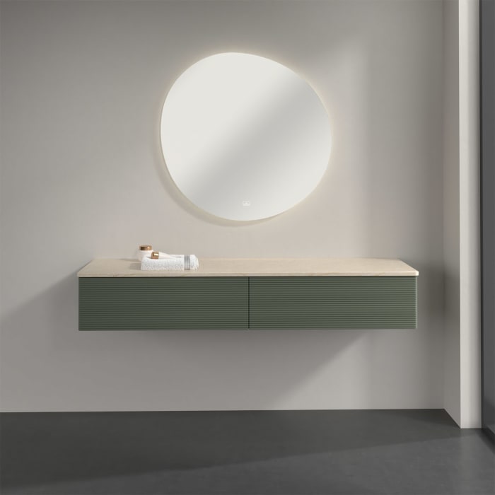 Villeroy & Boch Antao Sideboard 160 x 50 cm, 2 Auszüge, Front mit Struktur