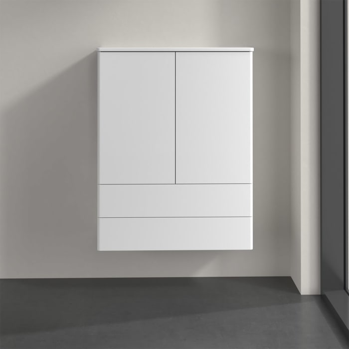 Villeroy & Boch Antao Highboard 81,4 x 103,9 cm, 2 Türen, Fronten ohne Struktur
