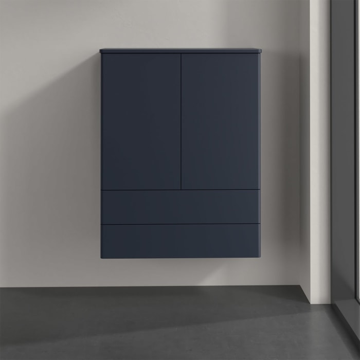 Villeroy & Boch Antao Highboard 81,4 x 103,9 cm, 2 Türen, Fronten ohne Struktur