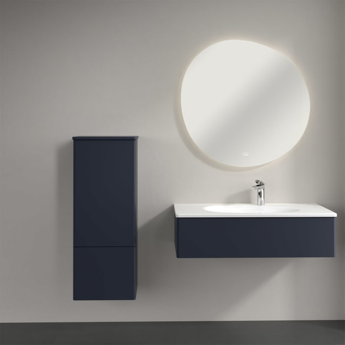 Villeroy & Boch Antao Mittelschrank 41,4 x 103,9 cm, 1 Tür links, Fronten ohne Struktur, mit LED-Licht