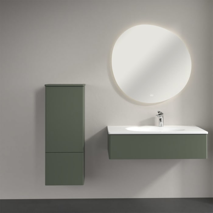 Villeroy & Boch Antao Mittelschrank 41,4 x 103,9 cm, 1 Tür links, Fronten ohne Struktur, mit LED-Licht