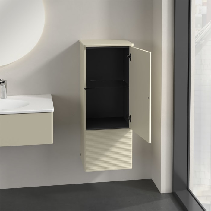 Villeroy & Boch Antao Mittelschrank 41,4 x 103,9 cm, 1 Tür rechts, Fronten mit Struktur