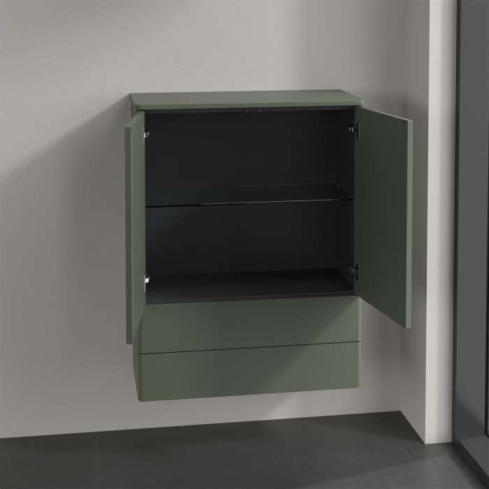 Villeroy & Boch Antao Highboard 81,4 x 103,9 cm, 2 Türen, Fronten ohne Struktur