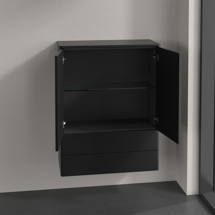 Villeroy & Boch Antao Highboard 81,4 x 103,9 cm, 2 Türen, Fronten ohne Struktur