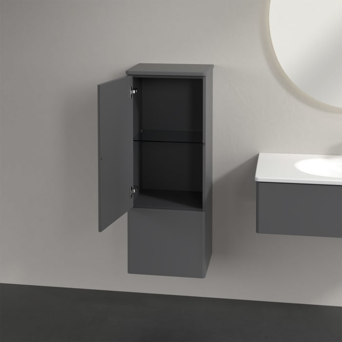 Villeroy & Boch Antao Mittelschrank 41,4 x 103,9 cm, 1 Tür links, Fronten ohne Struktur, mit LED-Licht