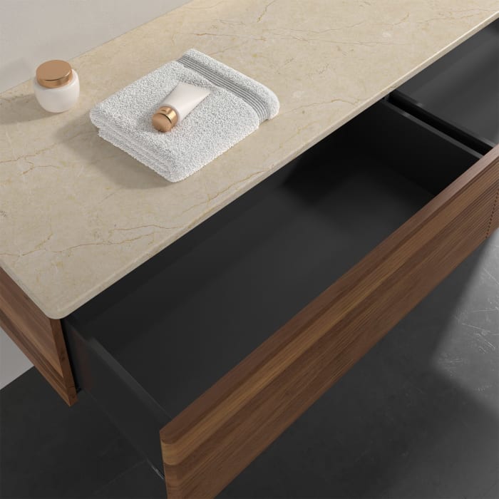 Villeroy & Boch Antao Sideboard 160 x 50 cm, 2 Auszüge, Front mit Struktur