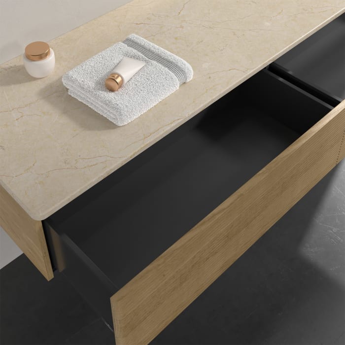 Villeroy & Boch Antao Sideboard 160 x 50 cm, 2 Auszüge, Front mit Struktur