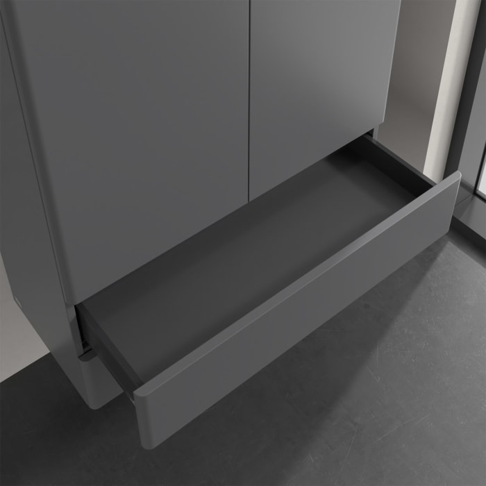 Villeroy & Boch Antao Highboard 81,4 x 103,9 cm, 2 Türen, Fronten ohne Struktur