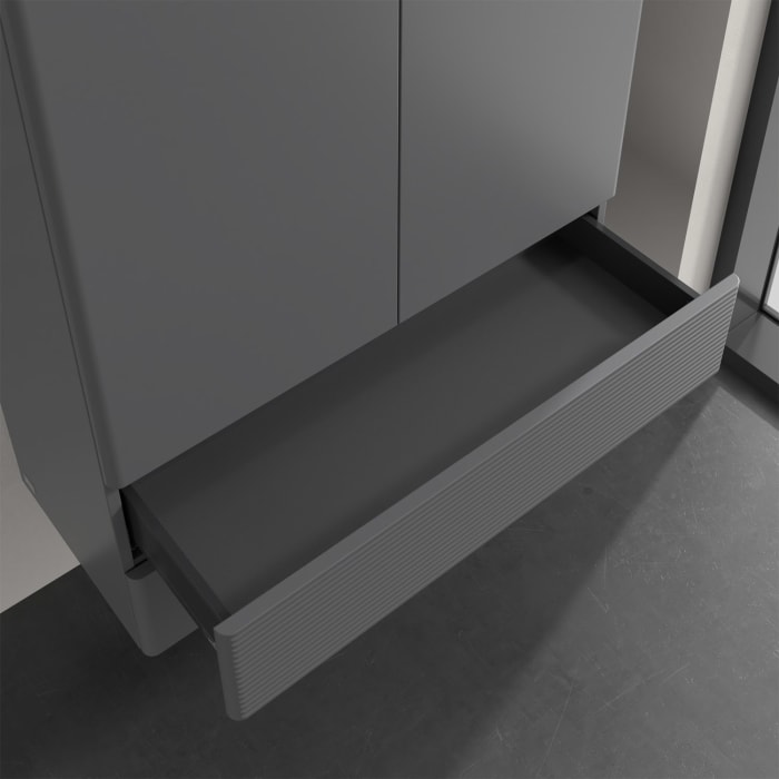 Villeroy & Boch Antao Highboard 81,4 x 103,9 cm, 2 Türen, Fronten mit Struktur