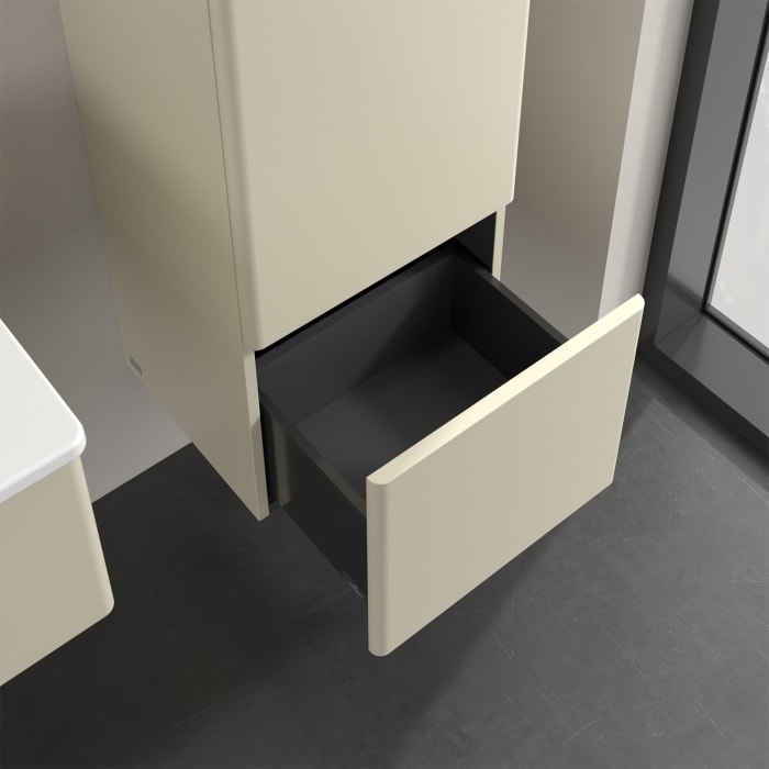 Villeroy & Boch Antao Mittelschrank 41,4 x 103,9 cm, 1 Tür rechts, Fronten ohne Struktur, mit LED-Licht