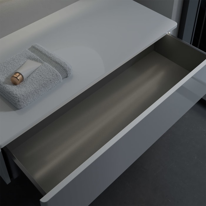 Villeroy & Boch Antao Sideboard 100 x 50 cm, 1 Auszug, Front ohne Struktur, mit LED-Licht