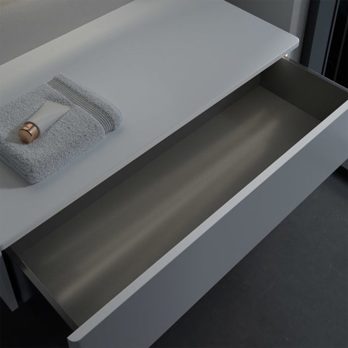 Villeroy & Boch Antao Sideboard 100 x 50 cm, 1 Auszug, Front ohne Struktur, mit LED-Licht