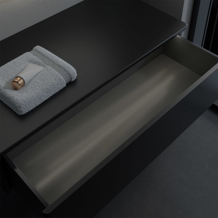 Villeroy & Boch Antao Sideboard 100 x 50 cm, 1 Auszug, Front ohne Struktur, mit LED-Licht