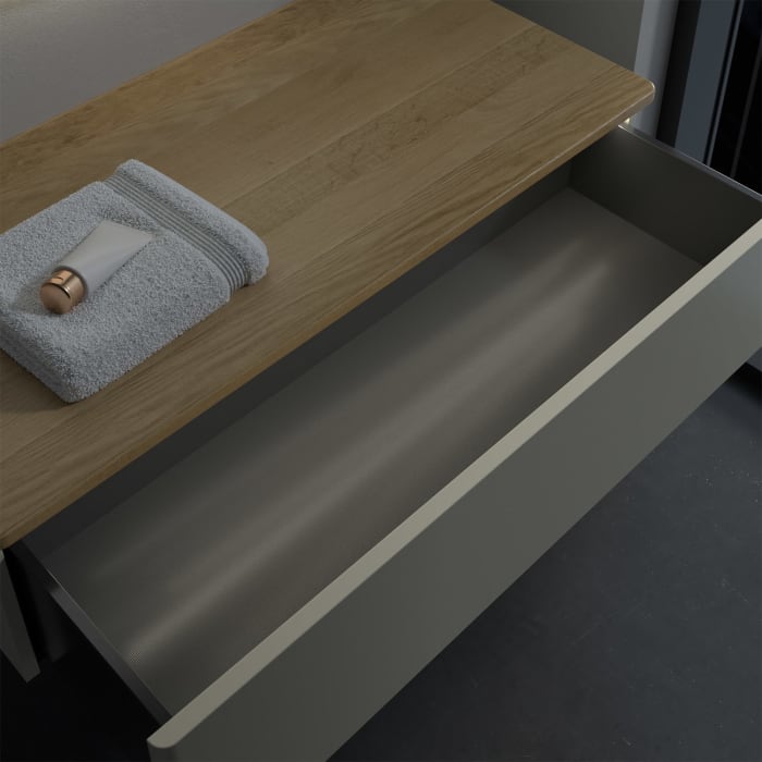 Villeroy & Boch Antao Sideboard 100 x 50 cm, 1 Auszug, Front ohne Struktur, mit LED-Licht