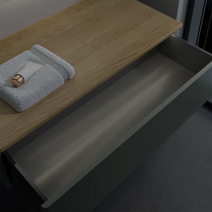 Villeroy & Boch Antao Sideboard 100 x 50 cm, 1 Auszug, Front ohne Struktur, mit LED-Licht