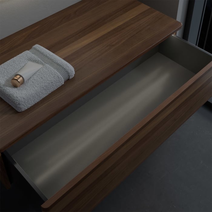 Villeroy & Boch Antao Sideboard 100 x 50 cm, 1 Auszug, Front ohne Struktur, mit LED-Licht