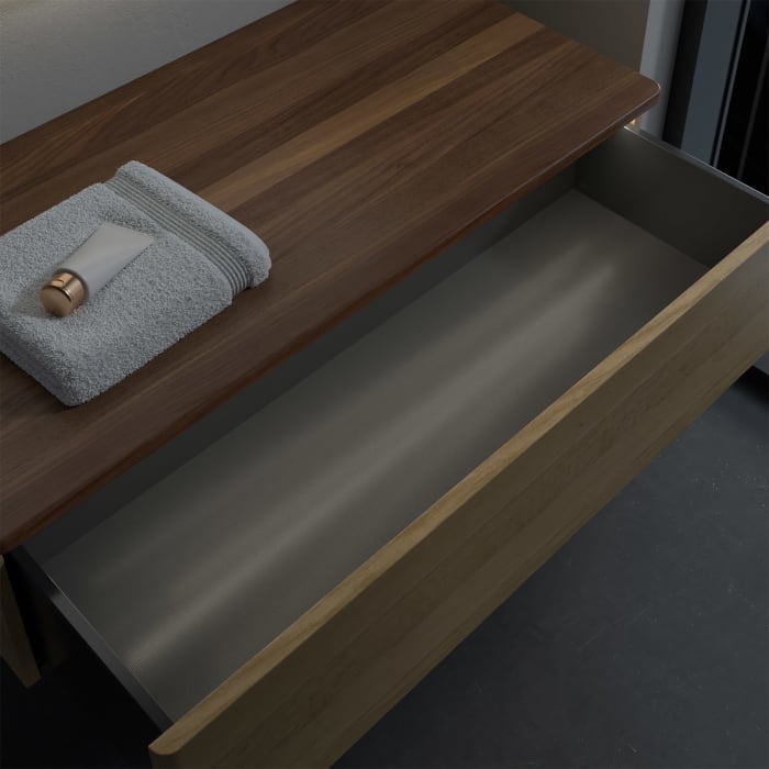 Villeroy & Boch Antao Sideboard 100 x 50 cm, 1 Auszug, Front ohne Struktur, mit LED-Licht