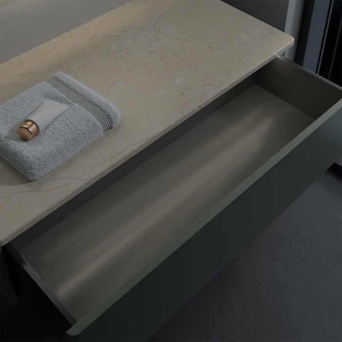 Villeroy & Boch Antao Sideboard 100 x 50 cm, 1 Auszug, Front ohne Struktur, mit LED-Licht