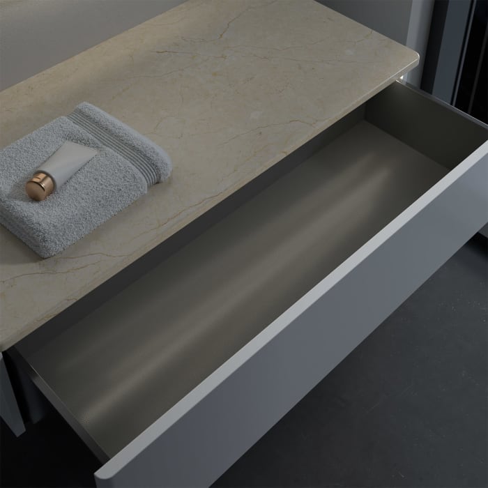 Villeroy & Boch Antao Sideboard 100 x 50 cm, 1 Auszug, Front ohne Struktur, mit LED-Licht