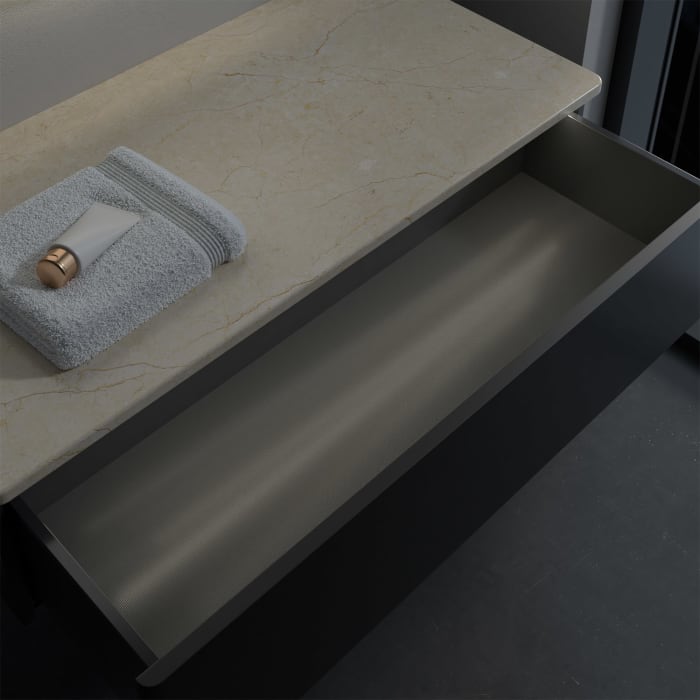 Villeroy & Boch Antao Sideboard 100 x 50 cm, 1 Auszug, Front ohne Struktur, mit LED-Licht