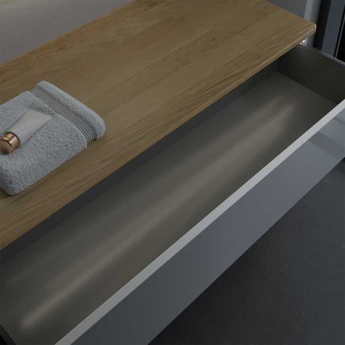 Villeroy & Boch Antao Sideboard 120 x 50 cm, 1 Auszug, Front ohne Struktur, mit LED-Licht