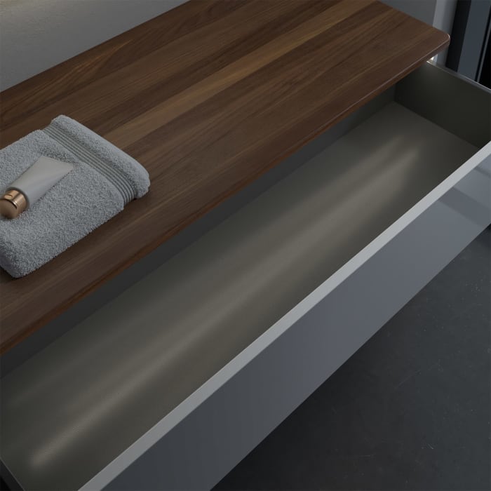 Villeroy & Boch Antao Sideboard 120 x 50 cm, 1 Auszug, Front ohne Struktur, mit LED-Licht