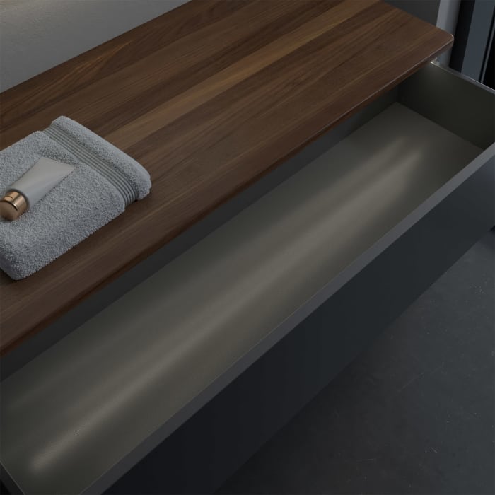 Villeroy & Boch Antao Sideboard 120 x 50 cm, 1 Auszug, Front ohne Struktur, mit LED-Licht