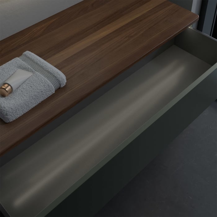 Villeroy & Boch Antao Sideboard 120 x 50 cm, 1 Auszug, Front ohne Struktur, mit LED-Licht